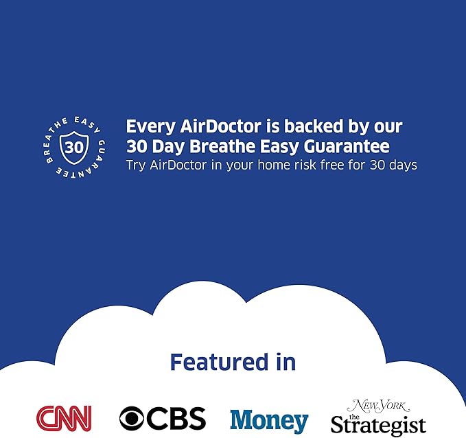 AIRDOCTOR AD5500 HEPA and VOC Air Purifier for Extra Large Spaces & Open Concepts with UltraHEPA, Carbon & VOC Filters - Captures particles 100x Smaller than HEPA Standard (AirDoctor 5500) - For Health For Ethics -