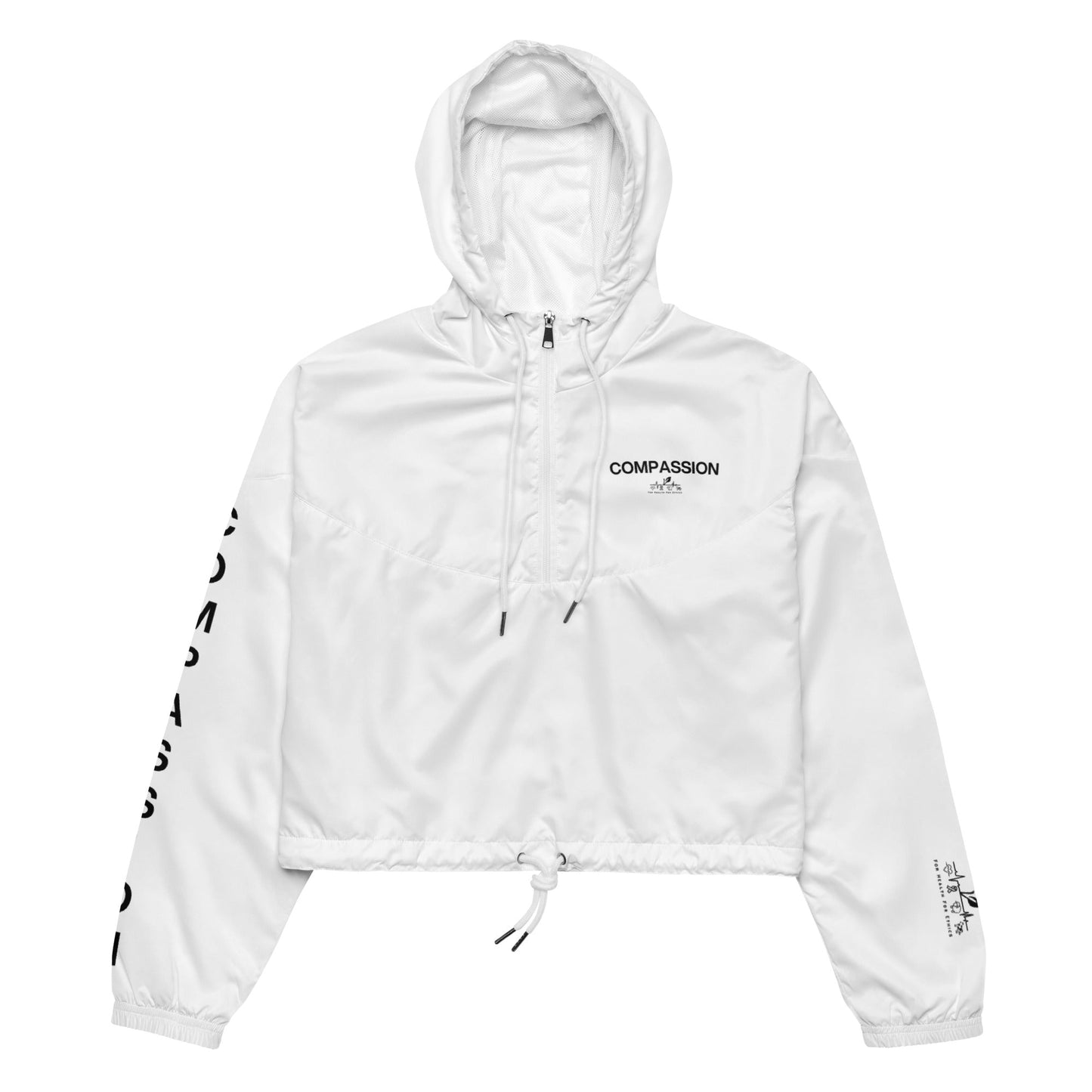 Compassion Women’s cropped windbreaker - For Health For Ethics - XS