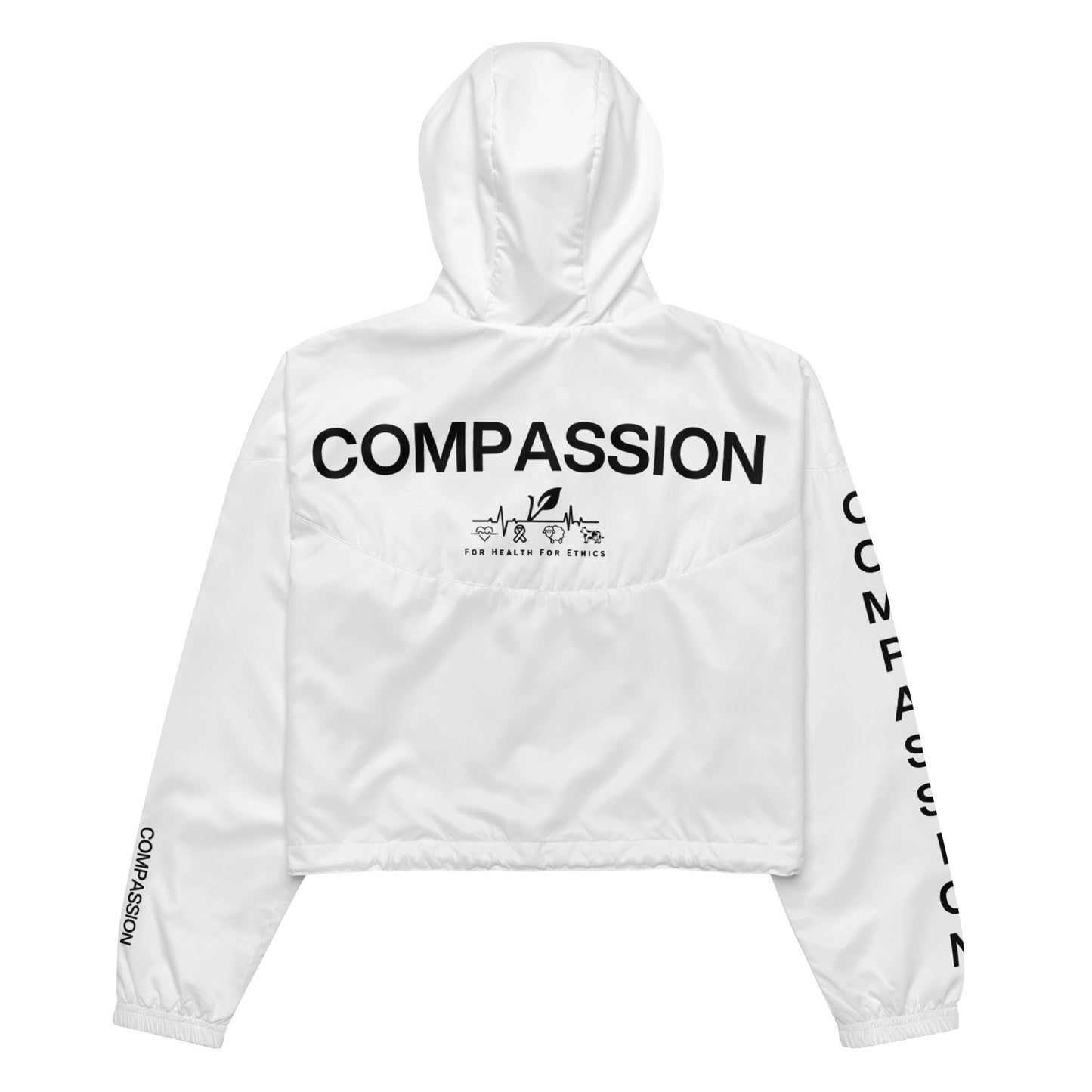 Compassion Women’s cropped windbreaker - For Health For Ethics - XS