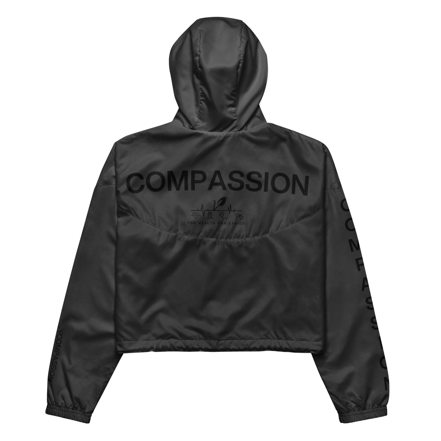 Compassion Women’s cropped windbreaker - For Health For Ethics - XS