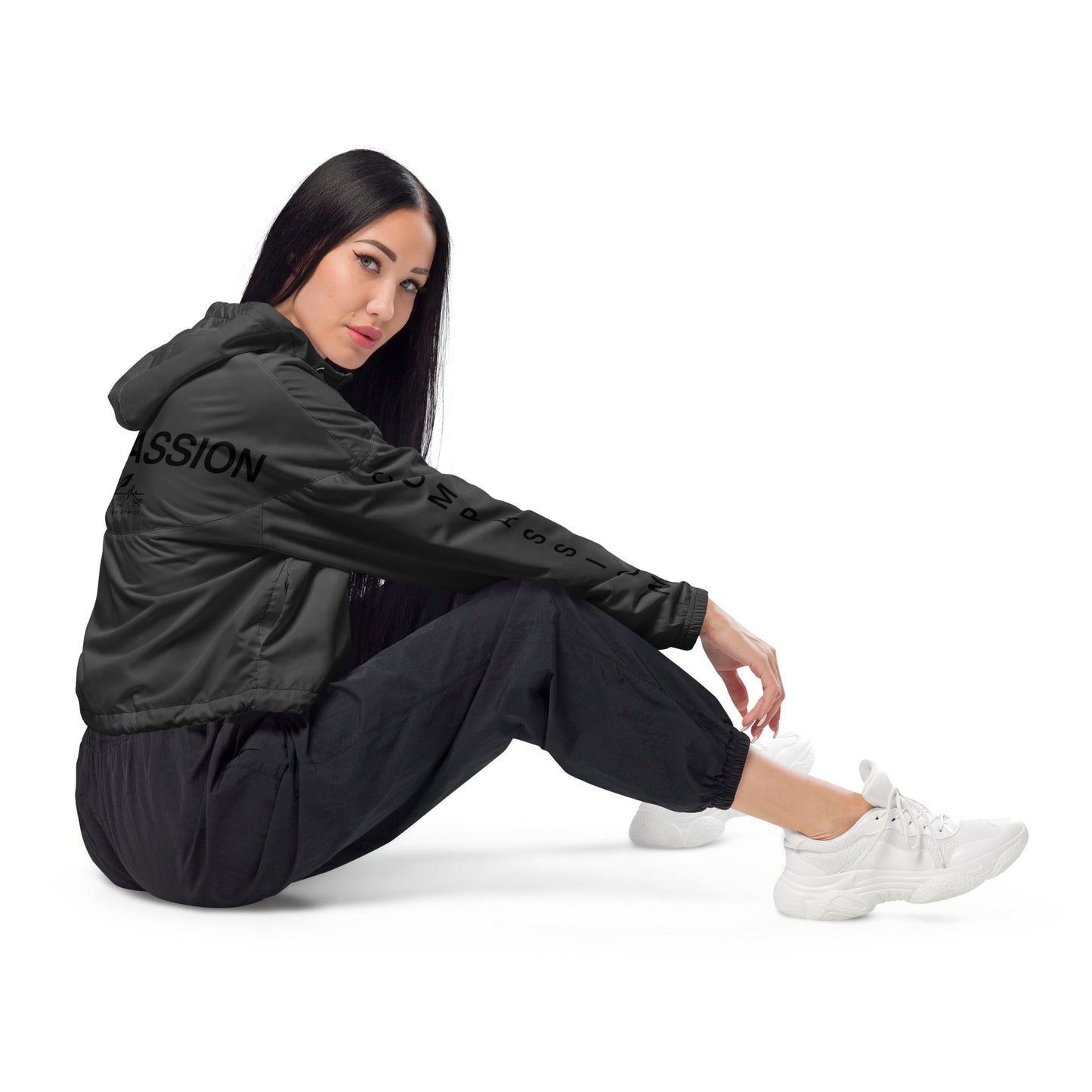 Compassion Women’s cropped windbreaker - For Health For Ethics - XS