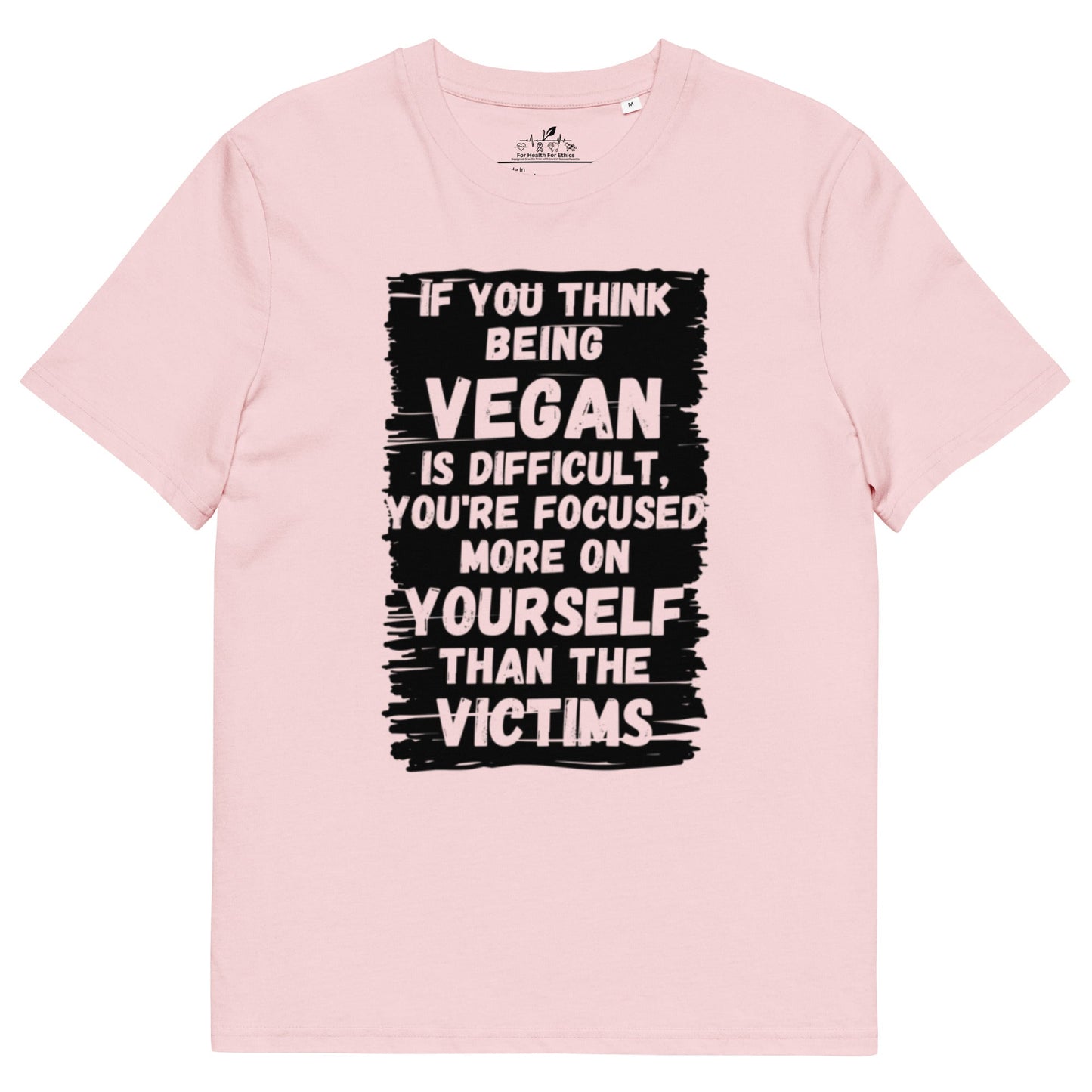 Empathy is Essential t-shirt - For Health For Ethics - Cotton Pink