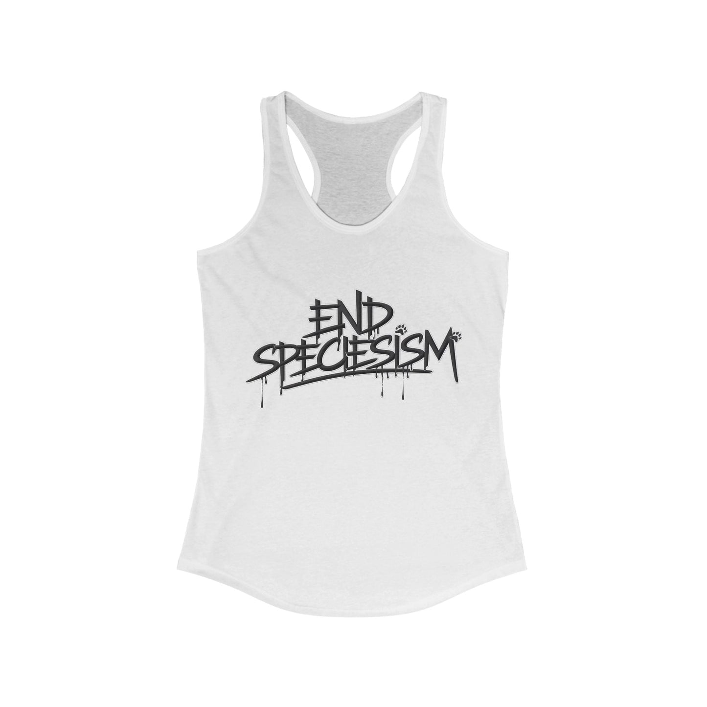End Speciesism Racerback Tank - For Health For Ethics - L