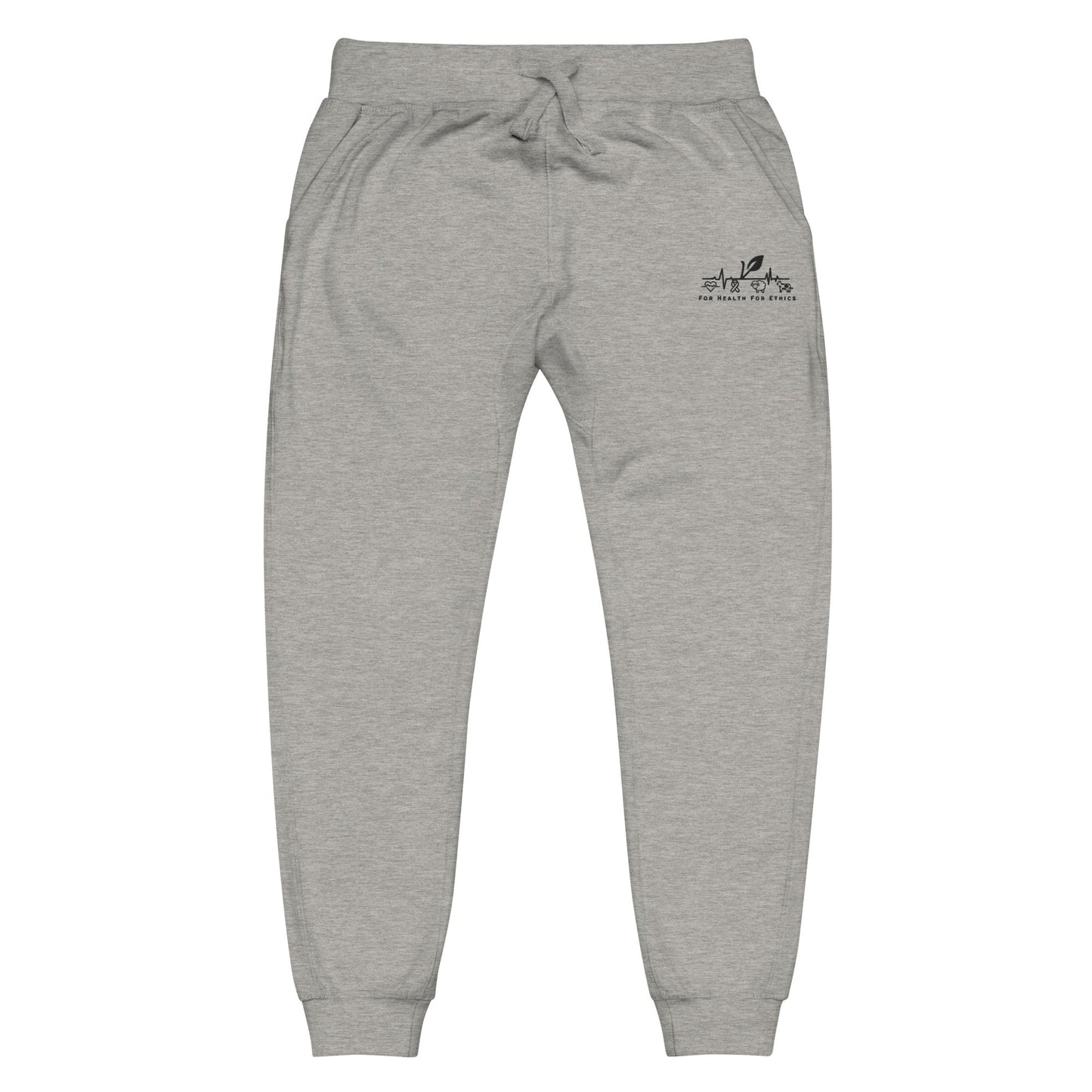 Vegan Joggers - For Health For Ethics - Carbon Grey - Front
