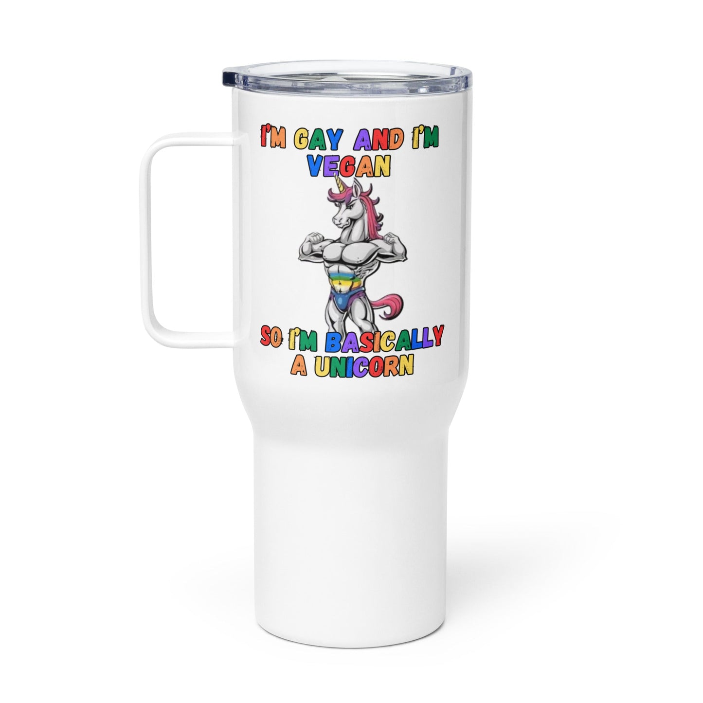 Vegan Pride Travel Mug - For Health For Ethics -