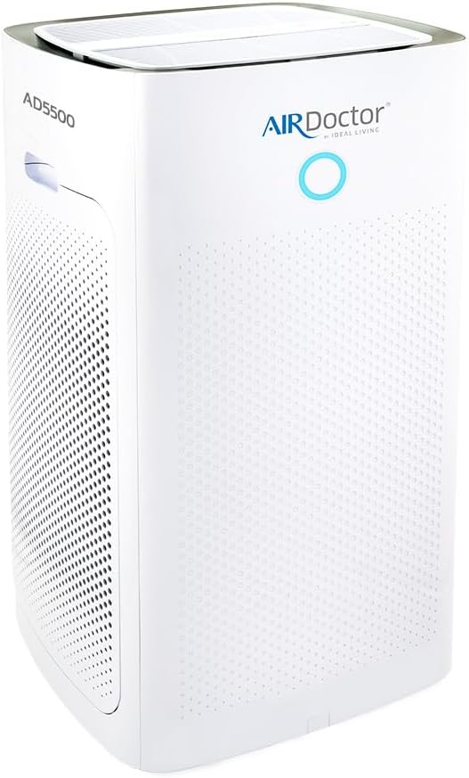 AIRDOCTOR AD5500 HEPA and VOC Air Purifier for Extra Large Spaces & Open Concepts with UltraHEPA, Carbon & VOC Filters - Captures particles 100x Smaller than HEPA Standard (AirDoctor 5500) - For Health For Ethics - 