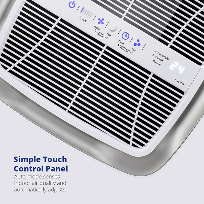 AIRDOCTOR AD5500 HEPA and VOC Air Purifier for Extra Large Spaces & Open Concepts with UltraHEPA, Carbon & VOC Filters - Captures particles 100x Smaller than HEPA Standard (AirDoctor 5500) - For Health For Ethics - 