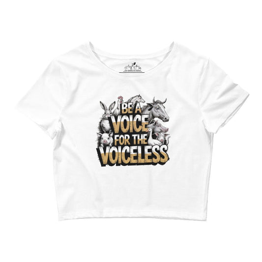 Be a Voice for the Voiceless Crop Top - For Health For Ethics - XS/SM