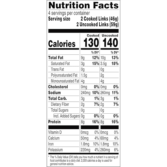 Beyond Breakfast Sausage Plant - Based Links, Original, 8.3 Oz - For Health For Ethics - 