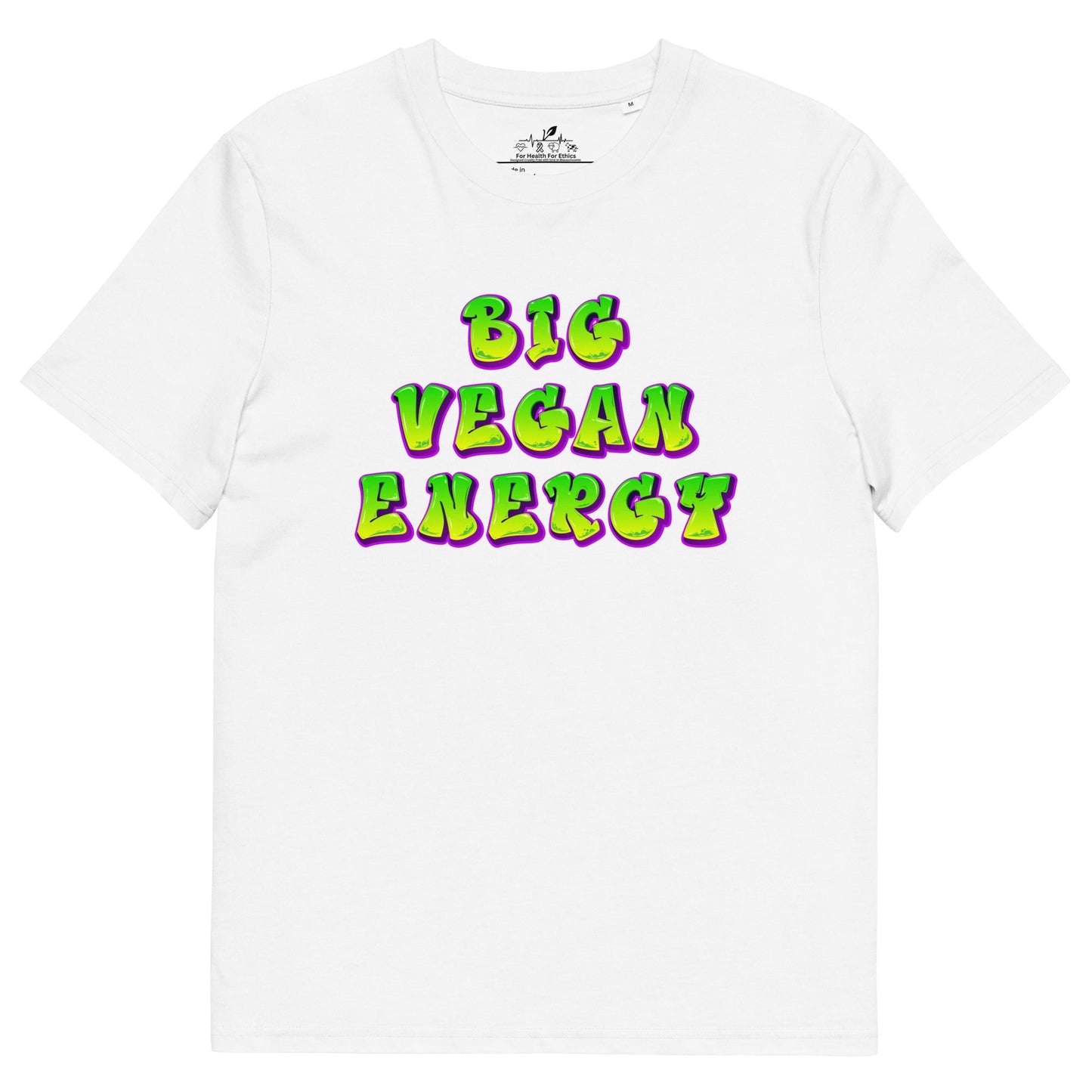 Big Vegan Energy t-shirt - For Health For Ethics - White