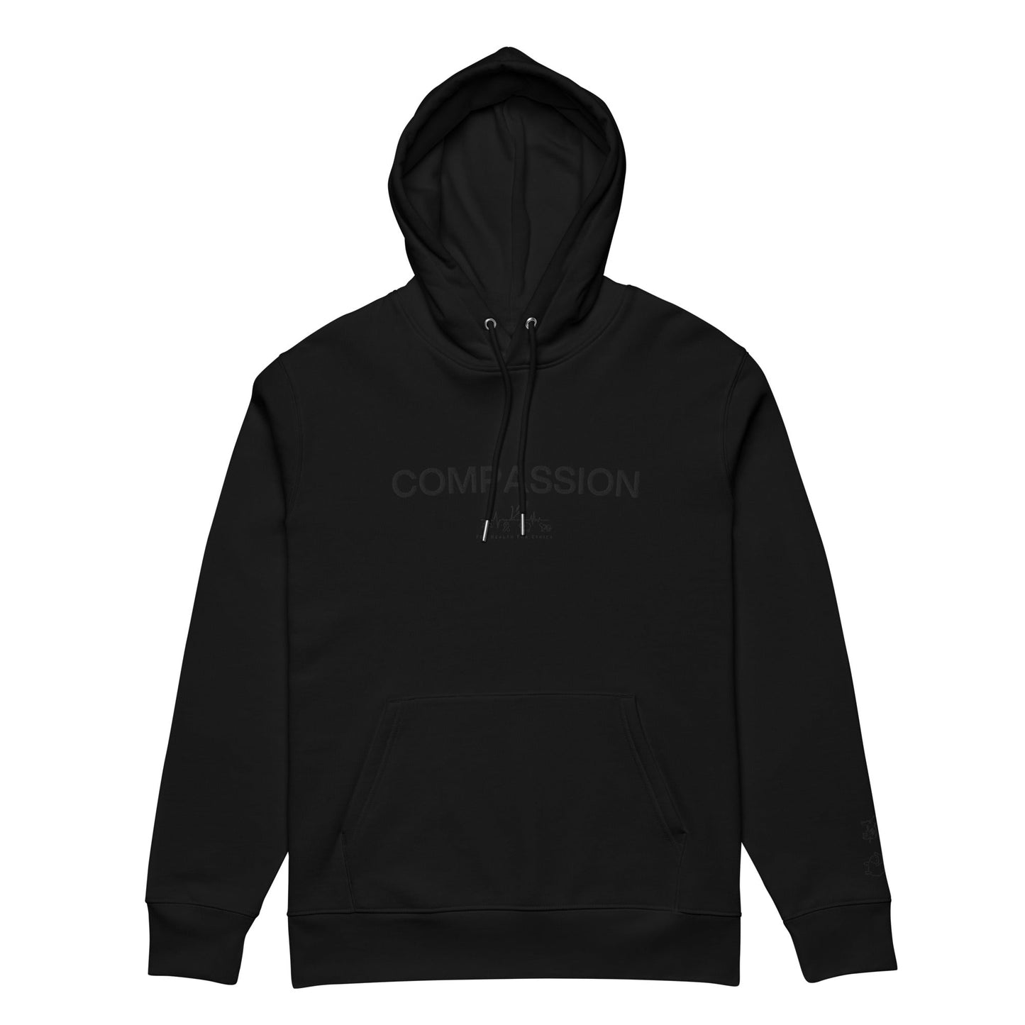 Compassion Hoodie - For Health For Ethics - Blackout