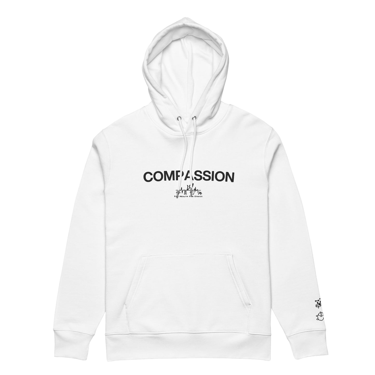 Compassion Hoodie - For Health For Ethics - White