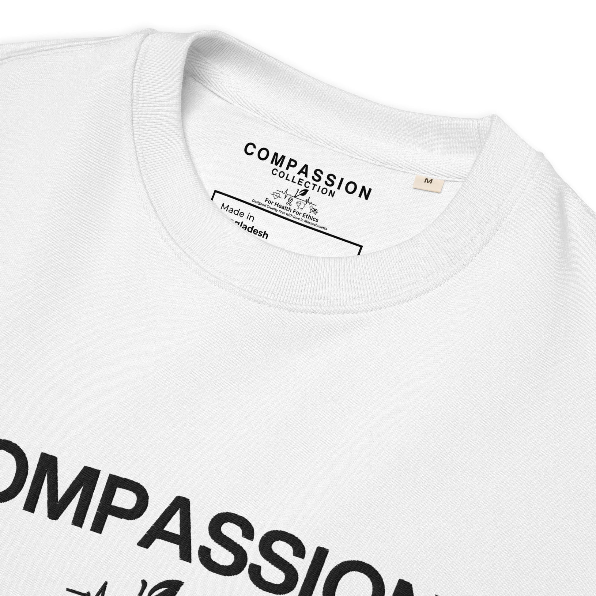 Compassion Sweatshirt - For Health For Ethics - White