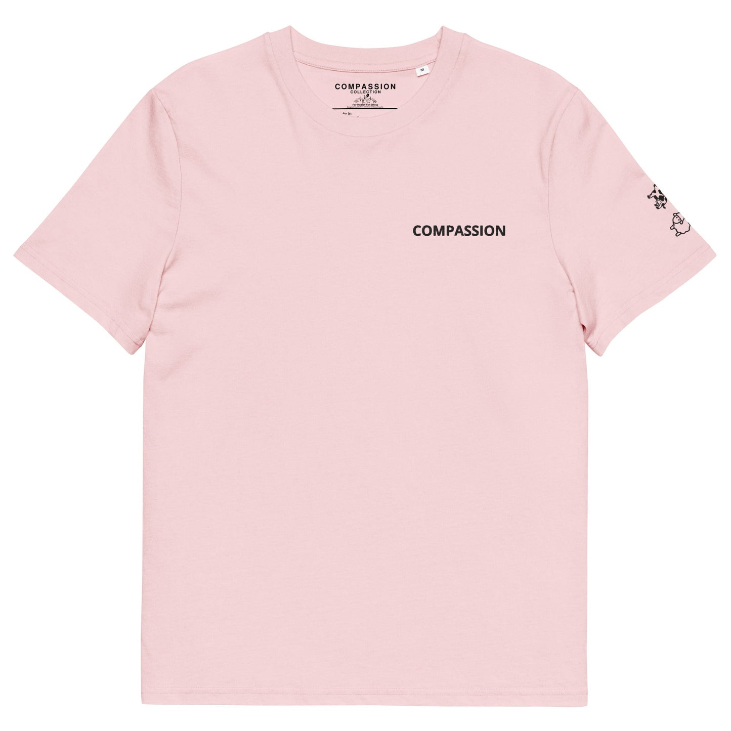 Compassion T-shirt - For Health For Ethics - Cotton Pink