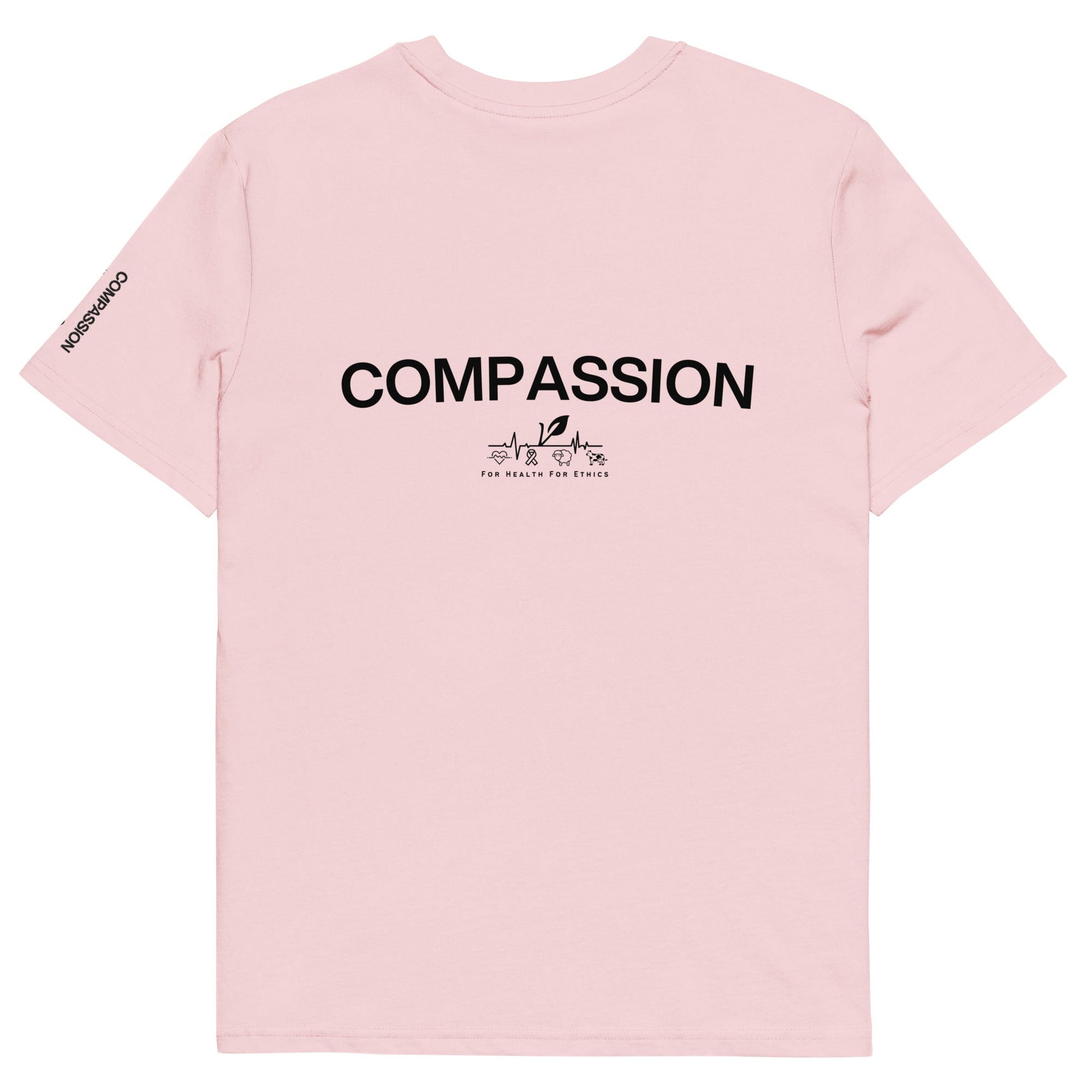 Compassion T-shirt - For Health For Ethics - Cotton Pink