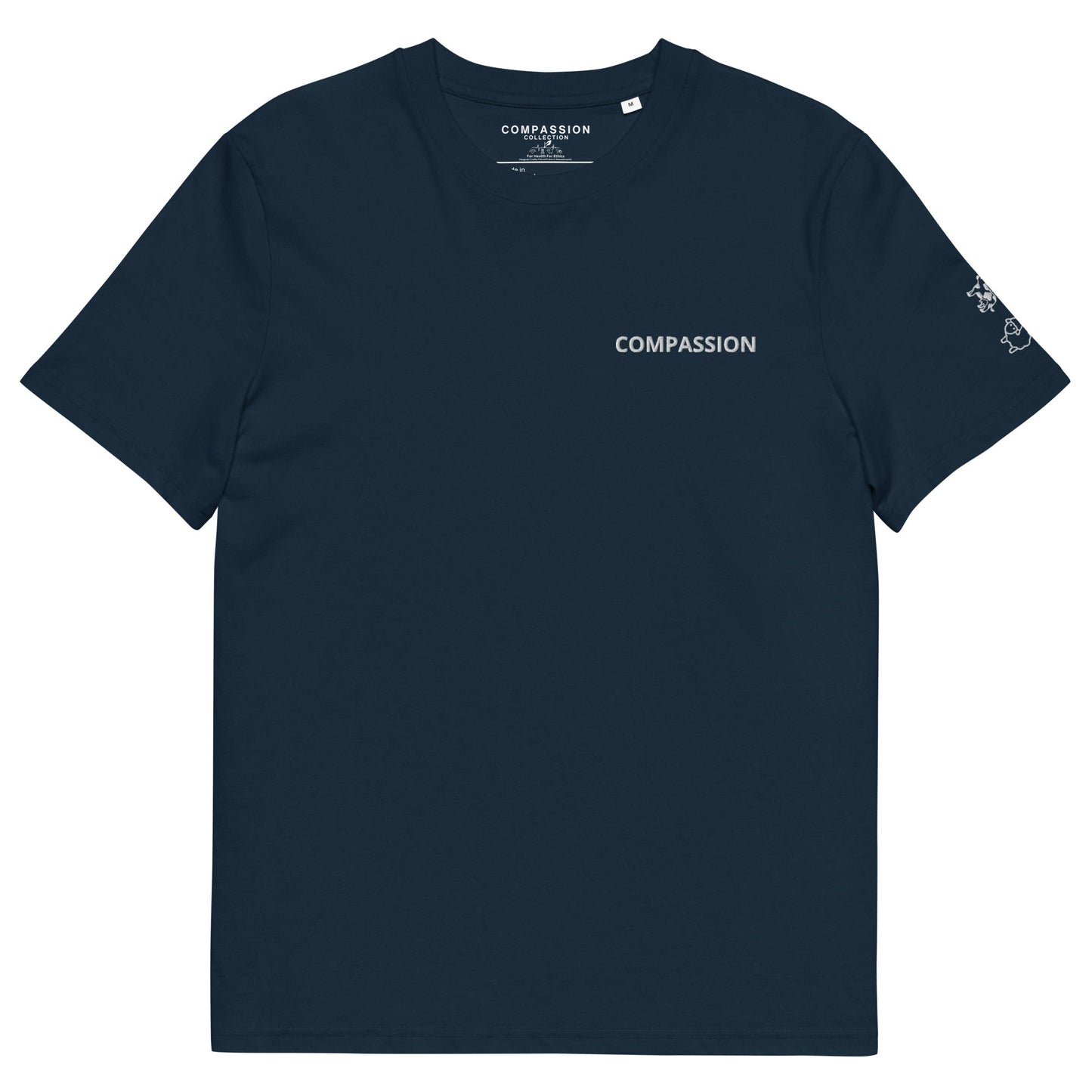 Compassion T-shirt - For Health For Ethics - French Navy