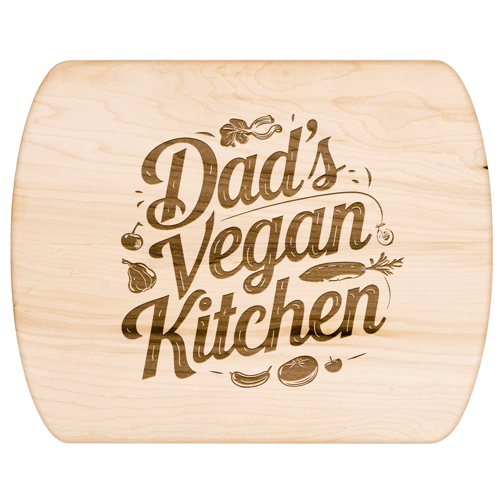 Dad's Vegan Kitchen Cutting Board - For Health For Ethics - Small