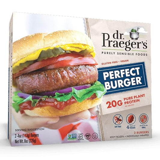 Dr. Praeger's, Perfect Burgers, 4 Ounce, 2 Count - For Health For Ethics - 