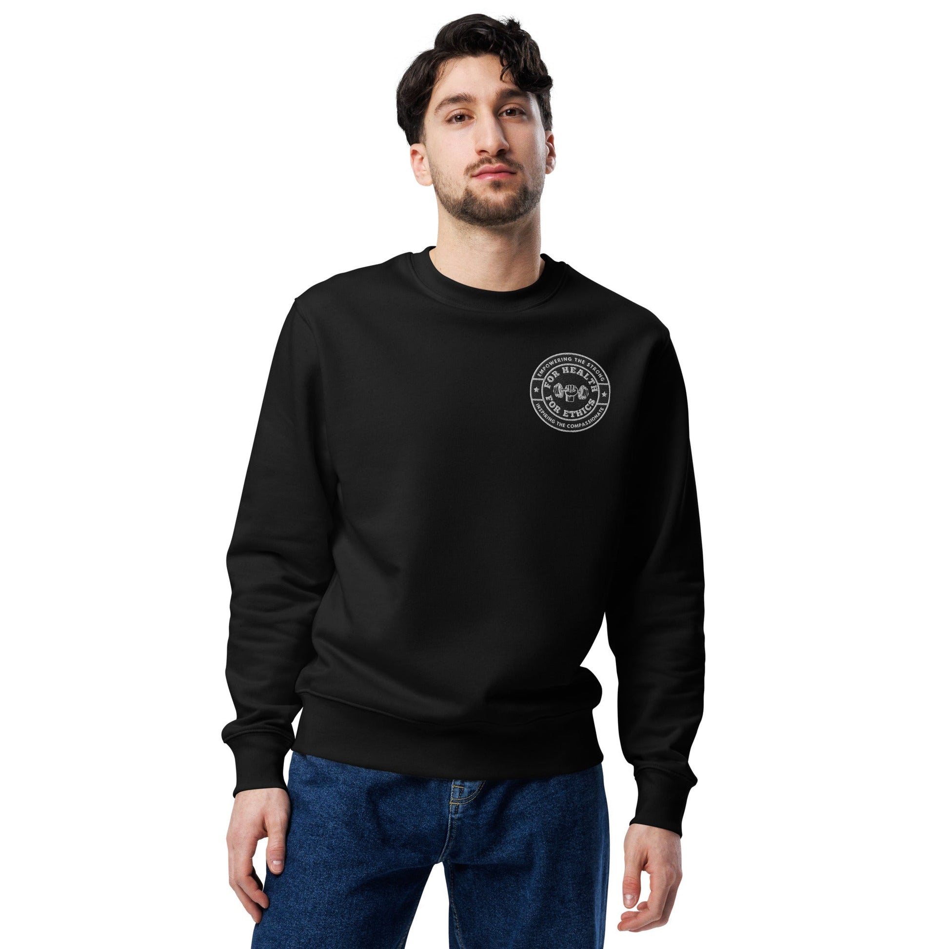 Empowering the Strong Crewneck - For Health For Ethics - Black