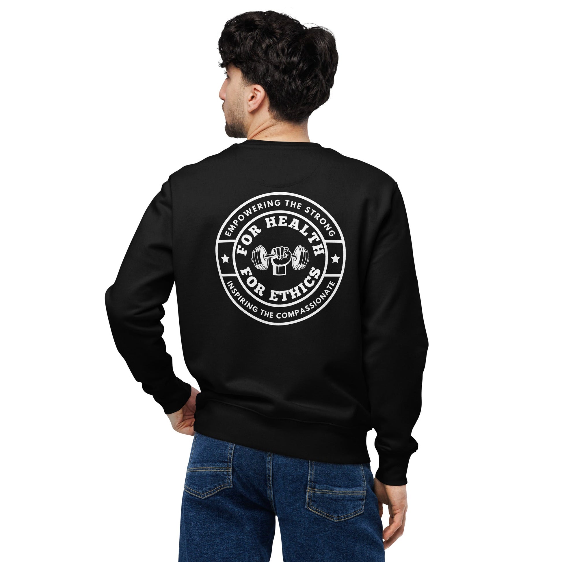 Empowering the Strong Crewneck - For Health For Ethics - Black