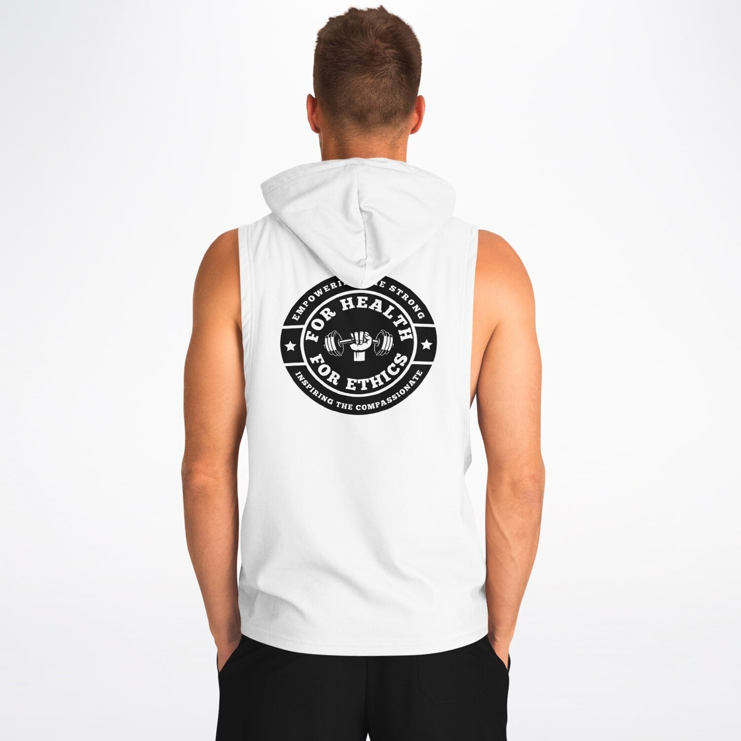 Empowering the Strong Cutoff Hoodie - For Health For Ethics - XS