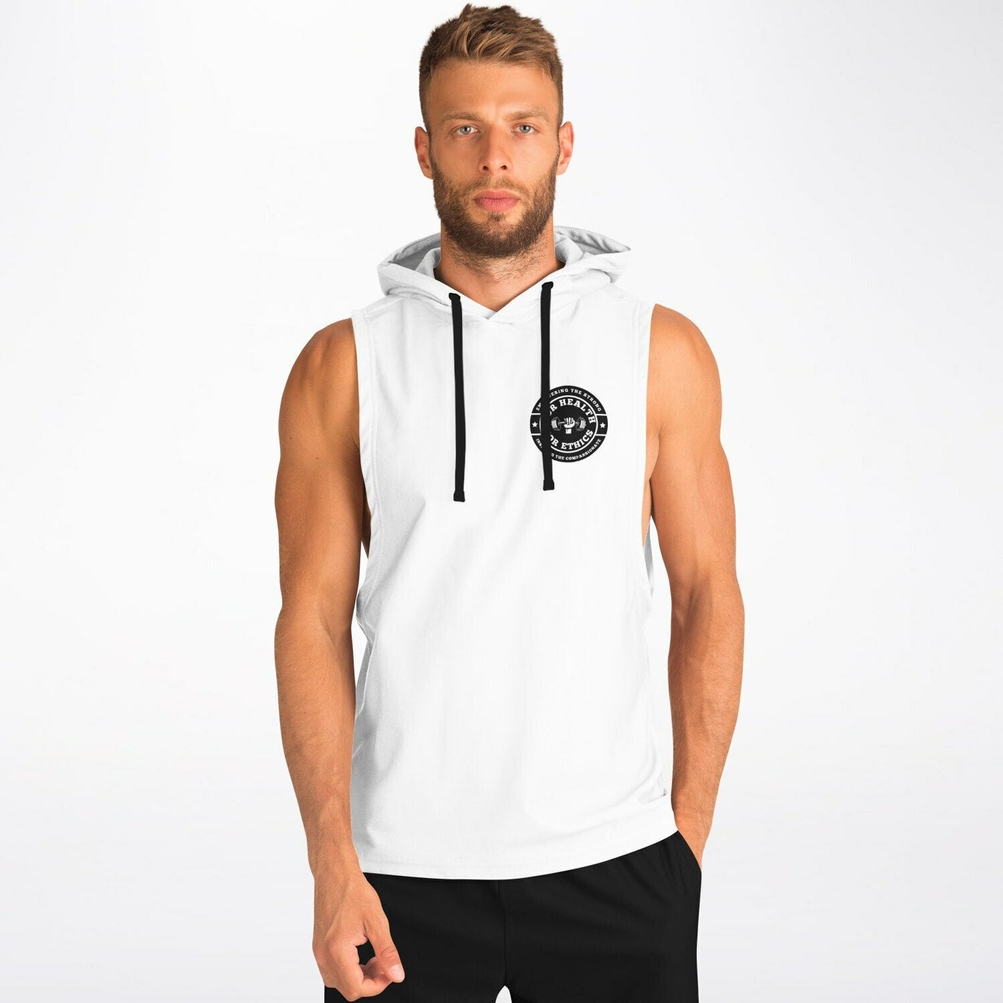 Empowering the Strong Cutoff Hoodie - For Health For Ethics - XS