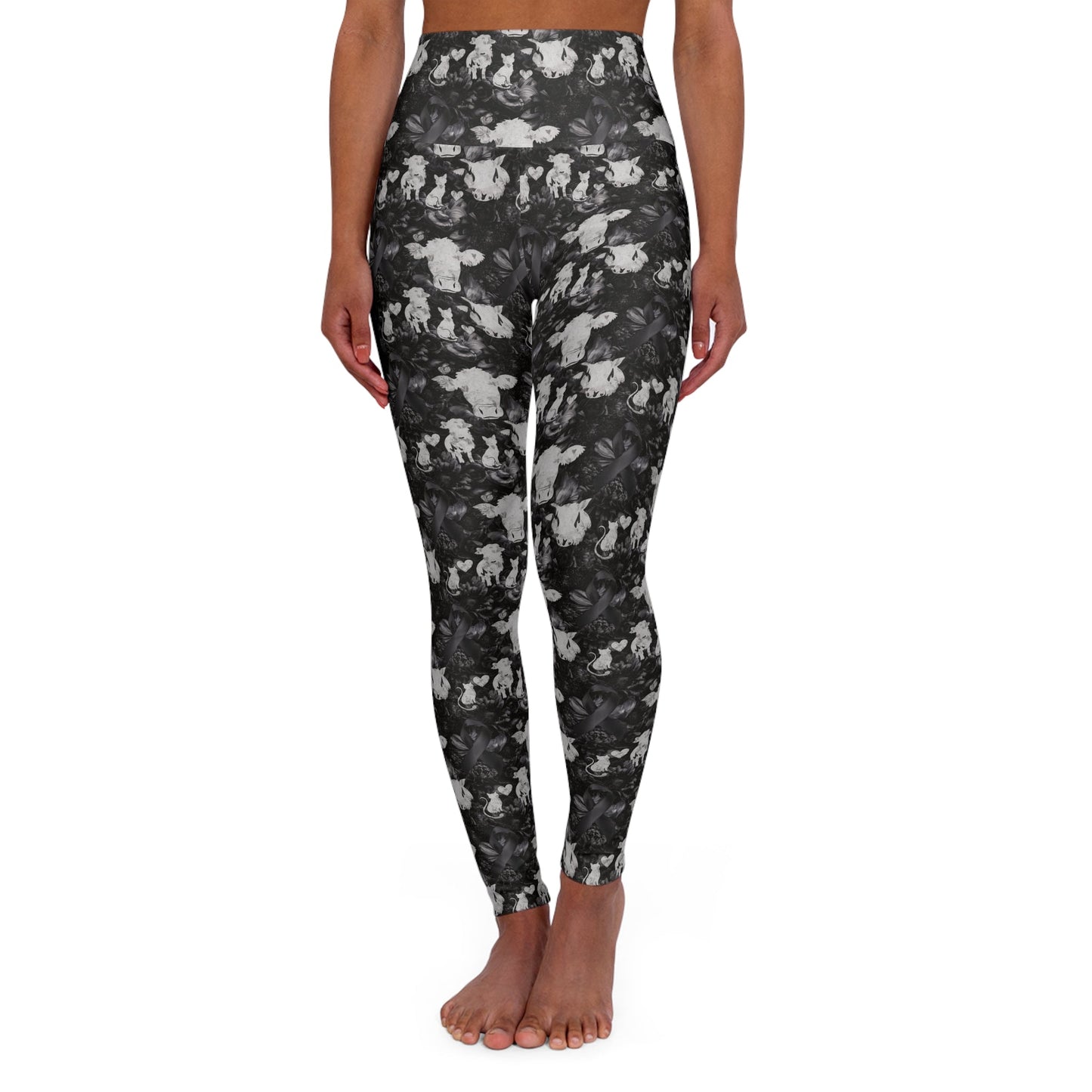 FHFE Black Floral Ultra High Rise Leggings - For Health For Ethics - XS