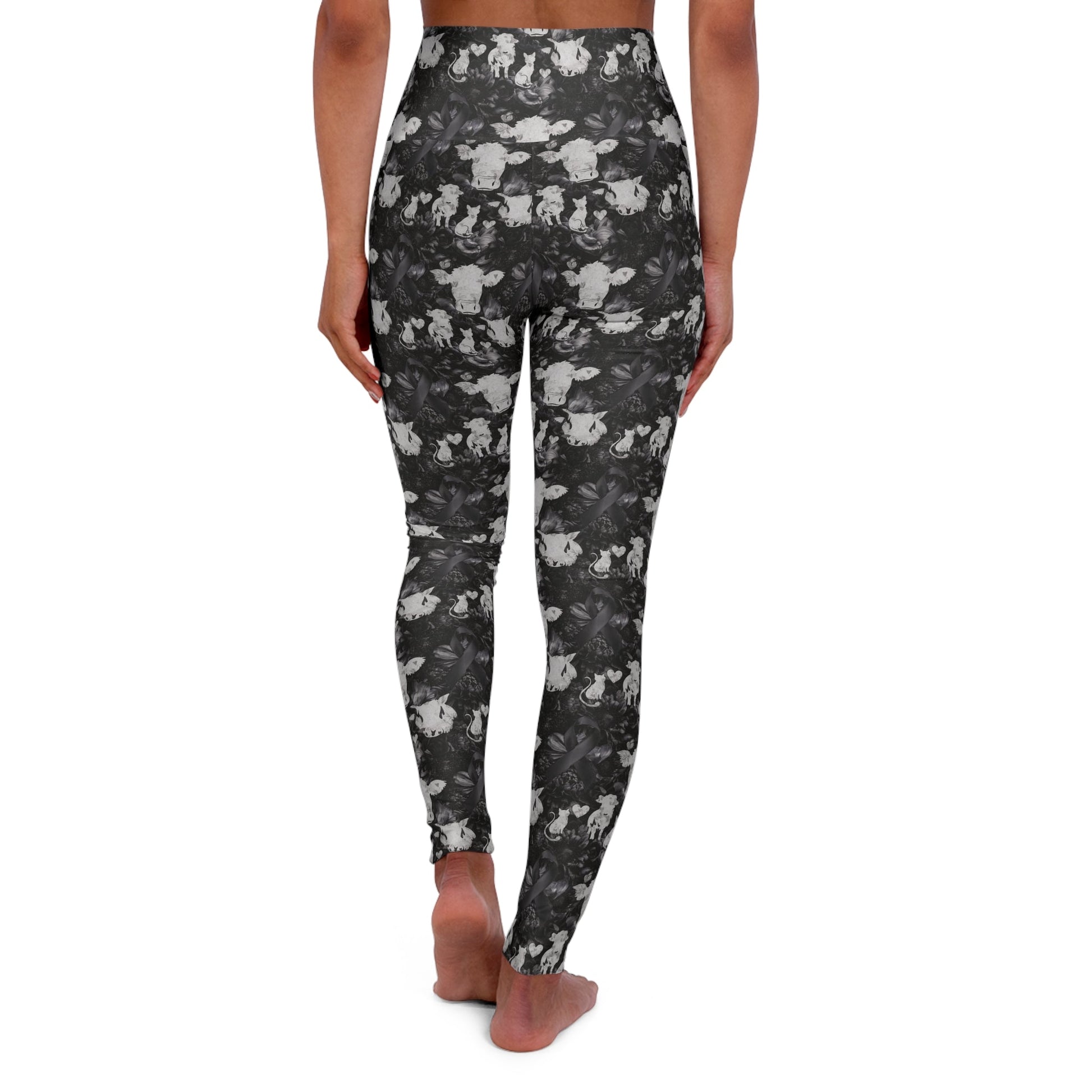 FHFE Black Floral Ultra High Rise Leggings - For Health For Ethics - XS