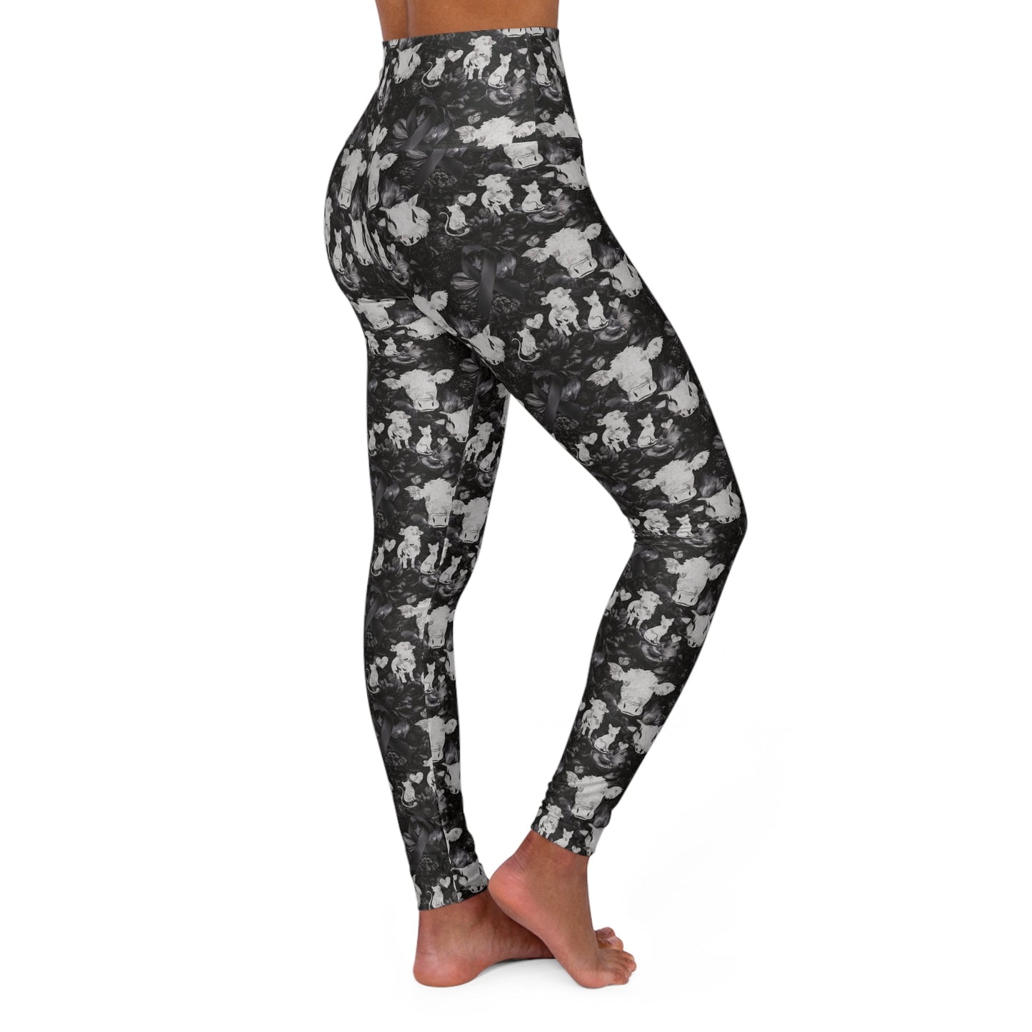 FHFE Black Floral Ultra High Rise Leggings - For Health For Ethics - XS