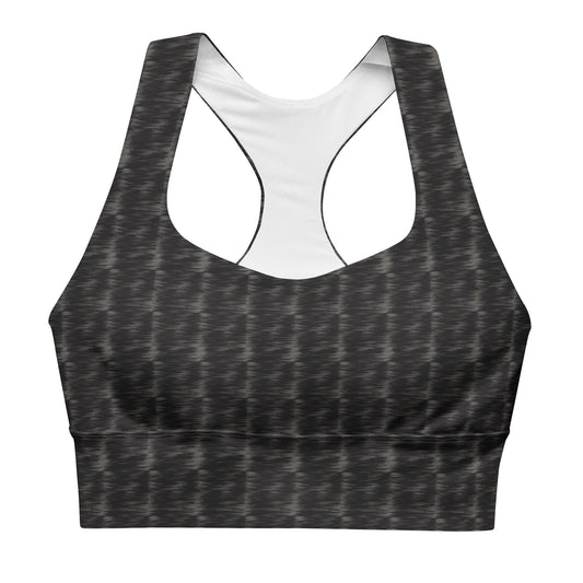 FHFE Black Marl Performance Longline Sports Bra - For Health For Ethics - XS