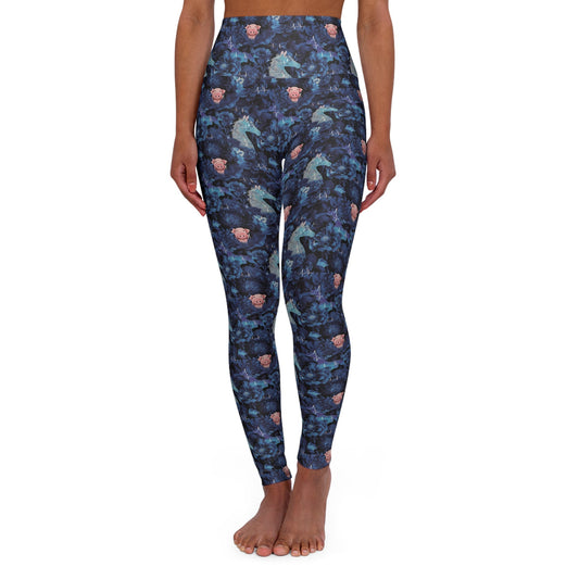 FHFE Blue Floral Ultra High Rise Leggings - For Health For Ethics - XS