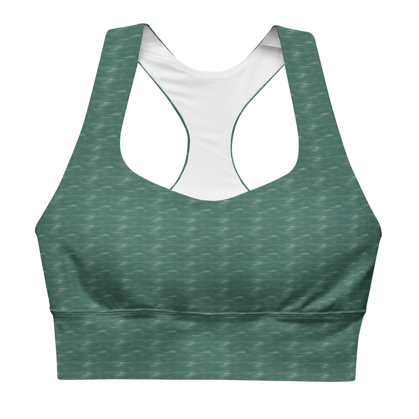 FHFE Green Marl Performance Longline Sports Bra - For Health For Ethics - XS