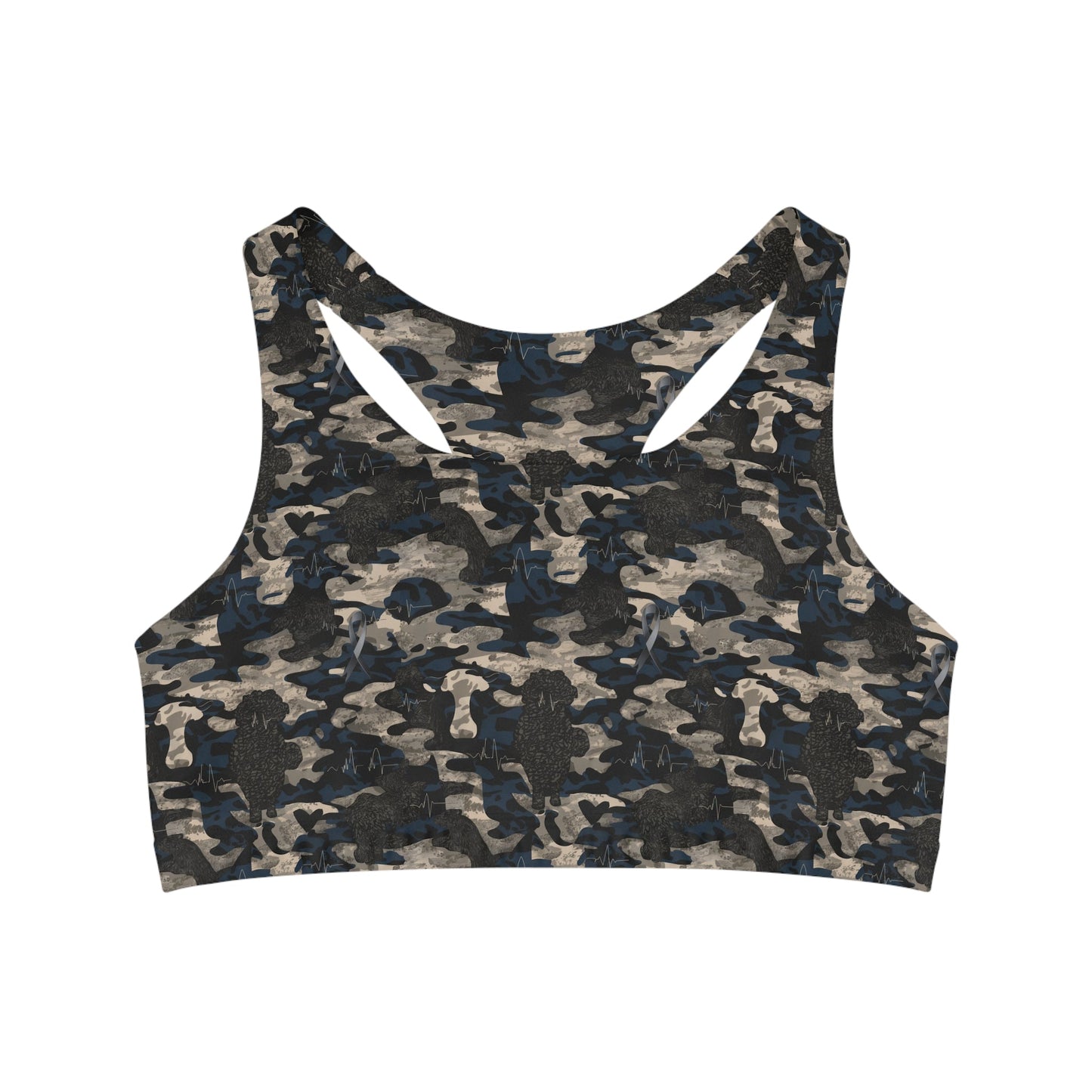 FHFE Navy Camo Performance Bra - For Health For Ethics - XS