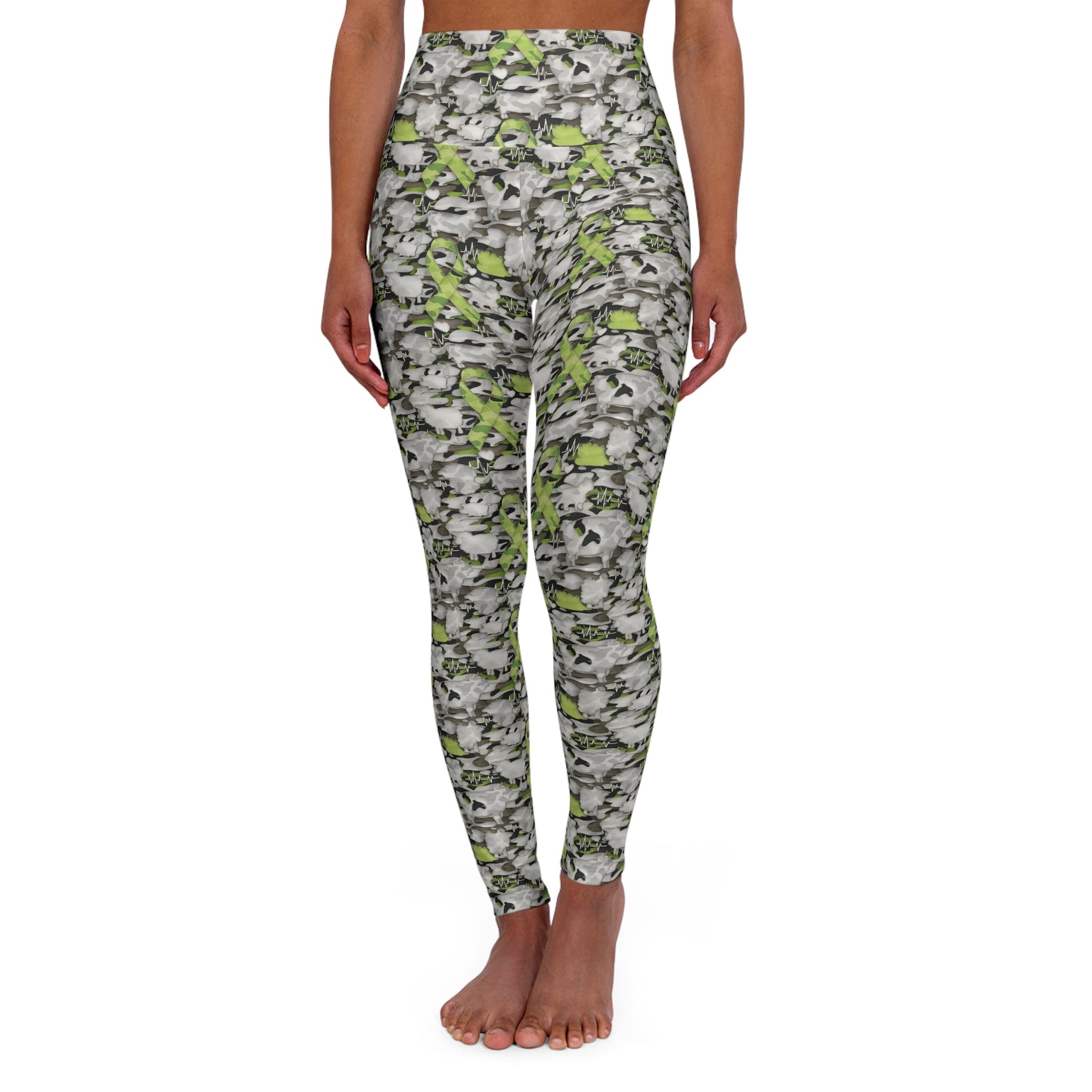 FHFE Neon Green Camo Ultra High Rise Leggings - For Health For Ethics - XS