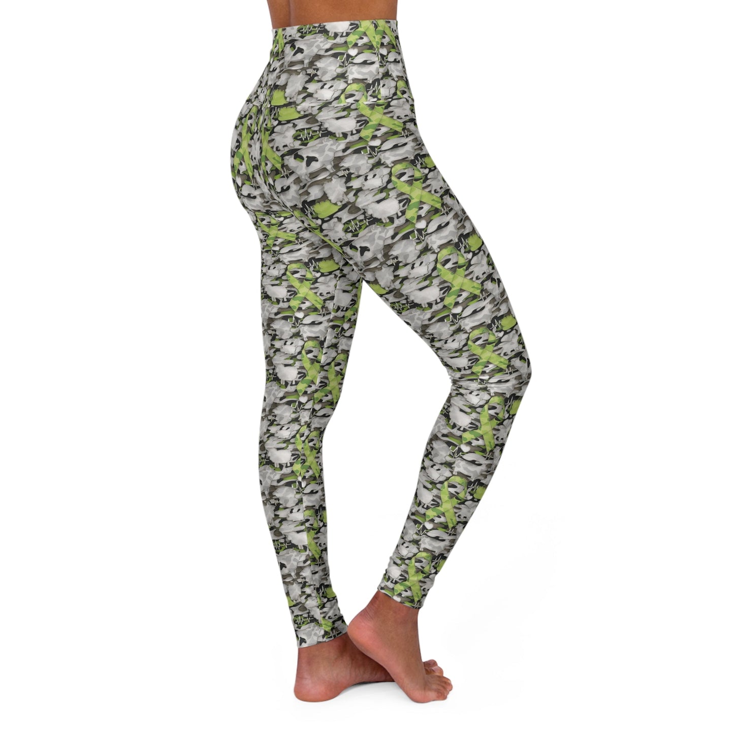 FHFE Neon Green Camo Ultra High Rise Leggings - For Health For Ethics - XS