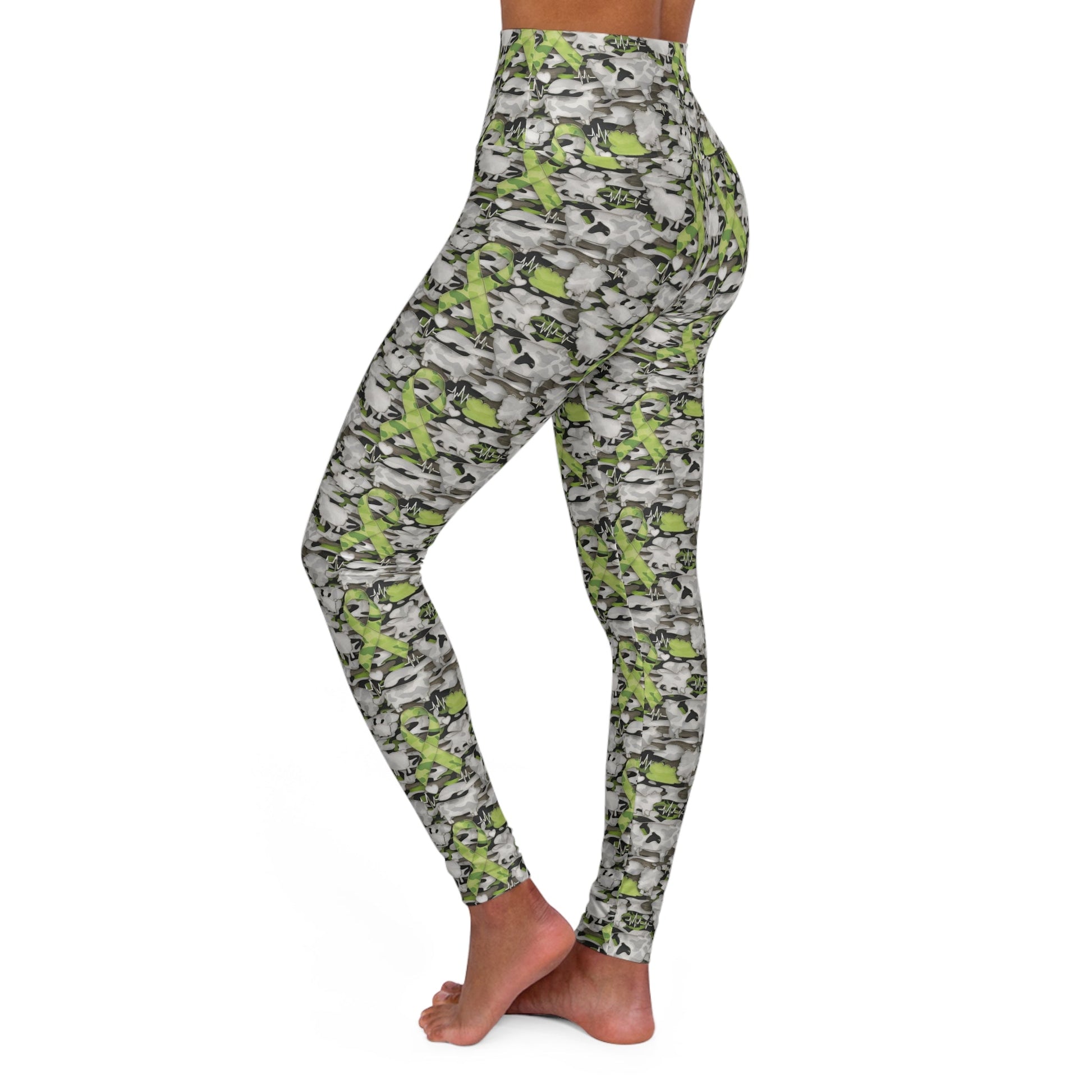 FHFE Neon Green Camo Ultra High Rise Leggings - For Health For Ethics - XS