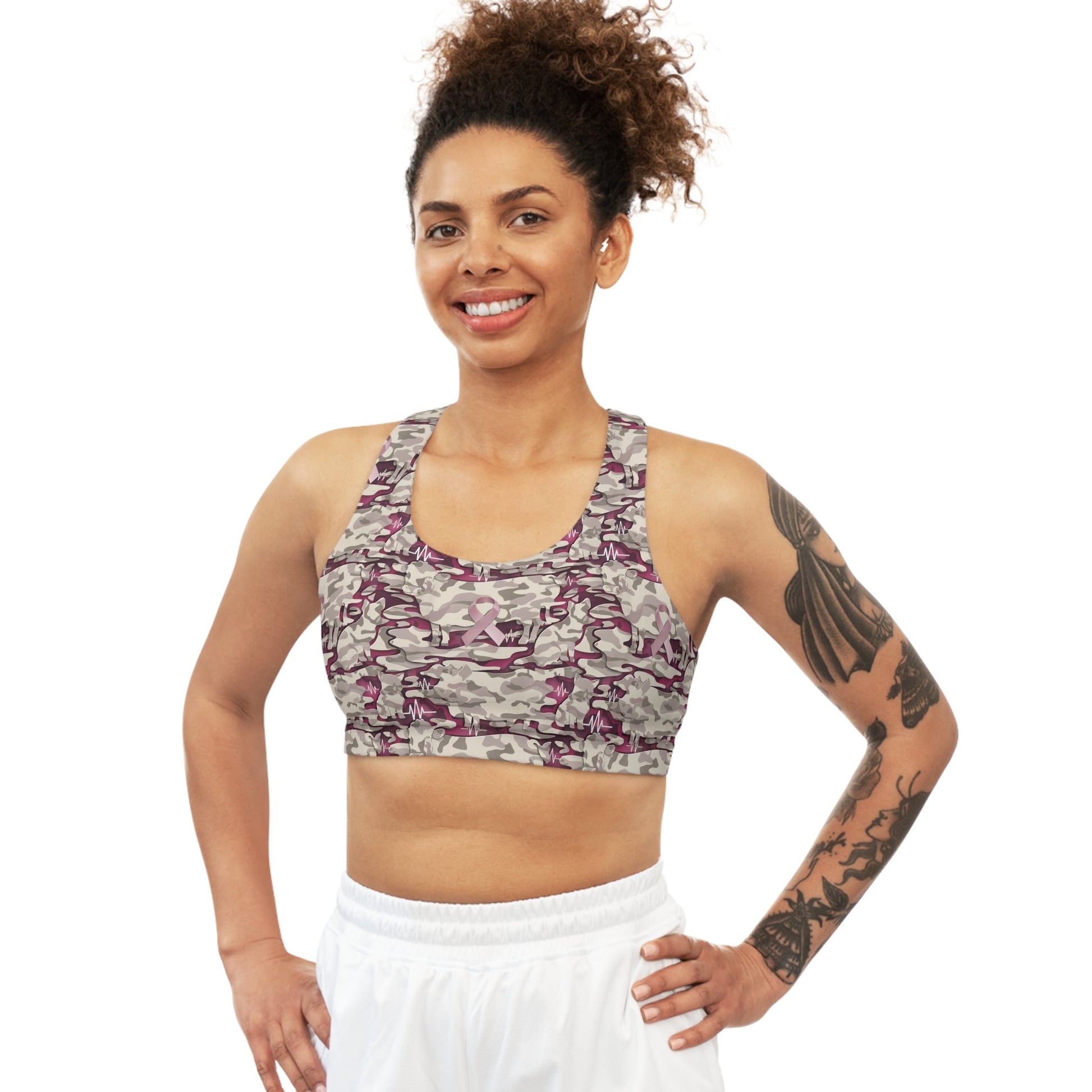 FHFE Pink Camo Performance Bra - For Health For Ethics - XS