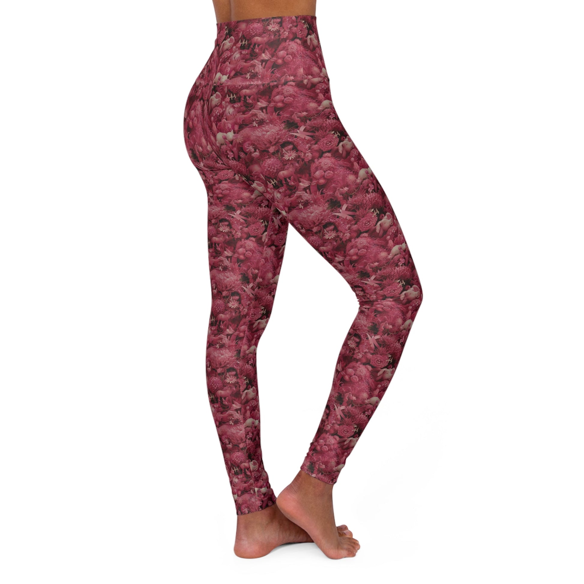 FHFE Pink Floral Ultra High Rise Leggings - For Health For Ethics - XS