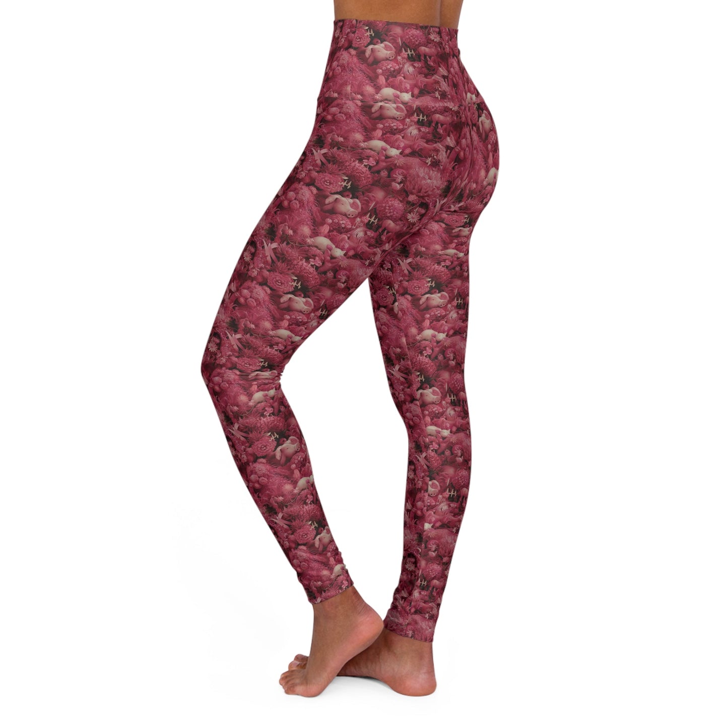 FHFE Pink Floral Ultra High Rise Leggings - For Health For Ethics - XS