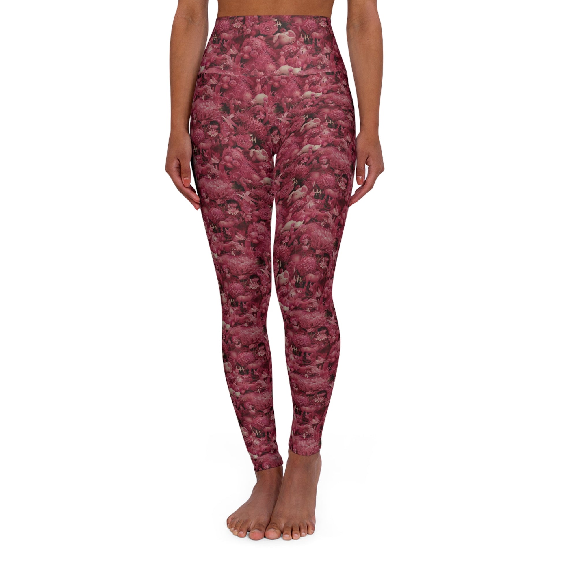 FHFE Pink Floral Ultra High Rise Leggings - For Health For Ethics - XS