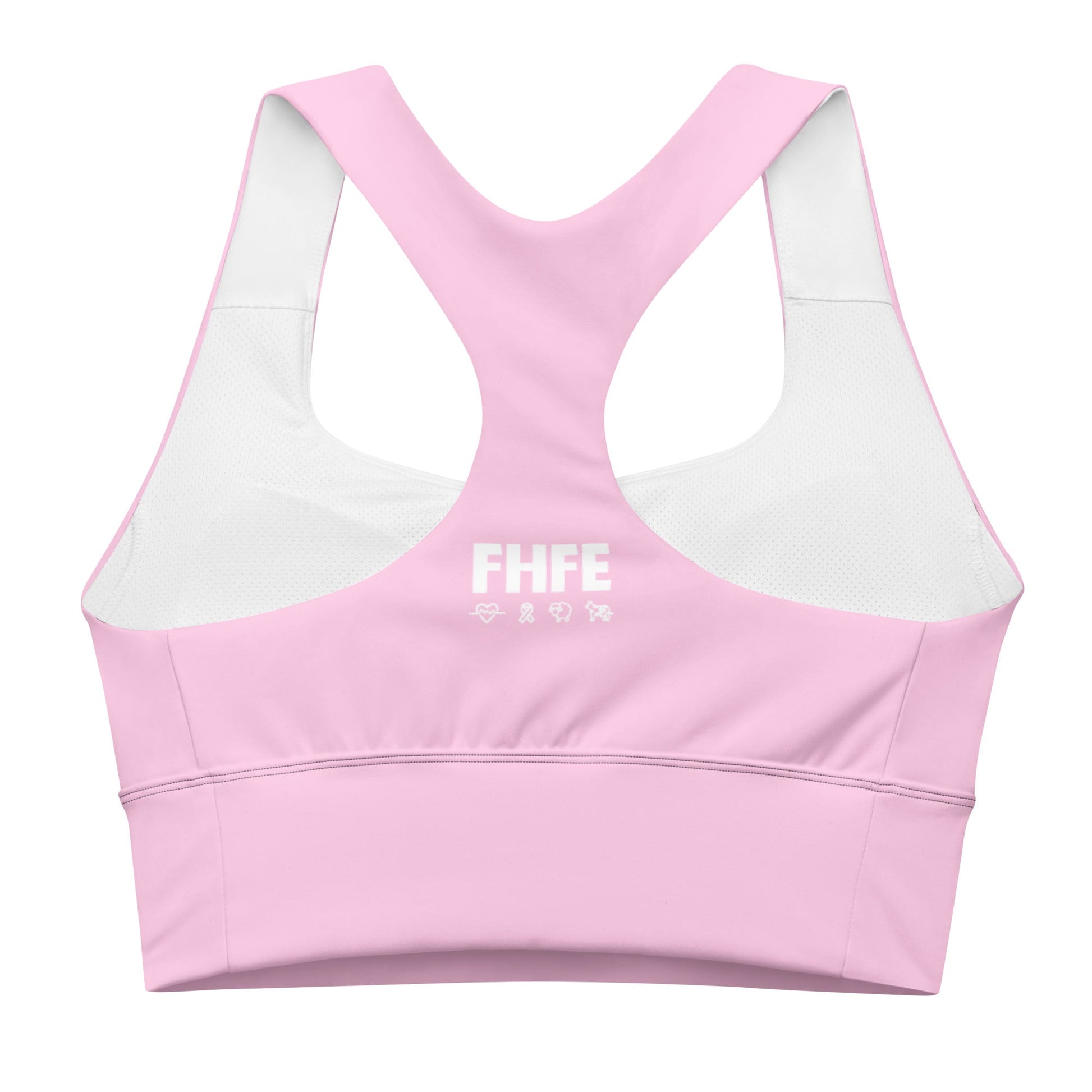 FHFE Pink Paws Performance Longline Sports Bra - For Health For Ethics - XS