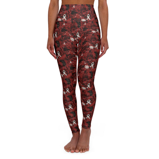 FHFE Red Floral Ultra High Rise Leggings - For Health For Ethics - XS