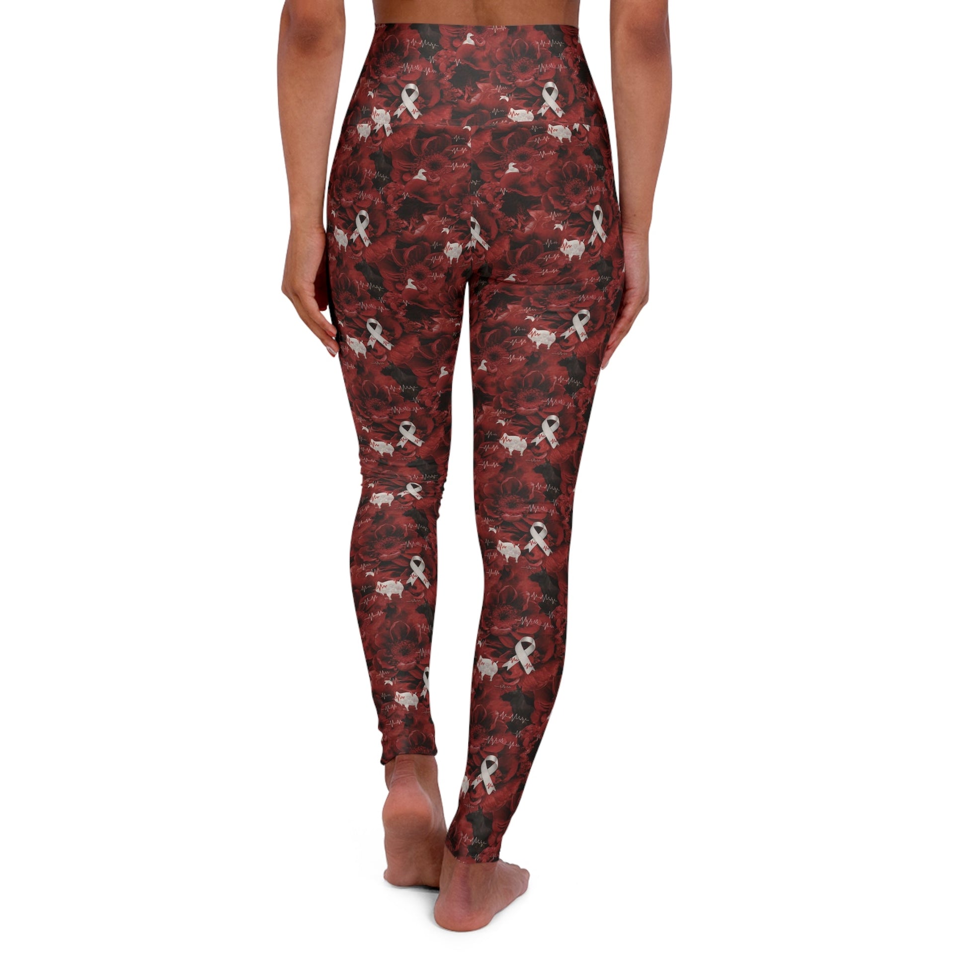 FHFE Red Floral Ultra High Rise Leggings - For Health For Ethics - XS