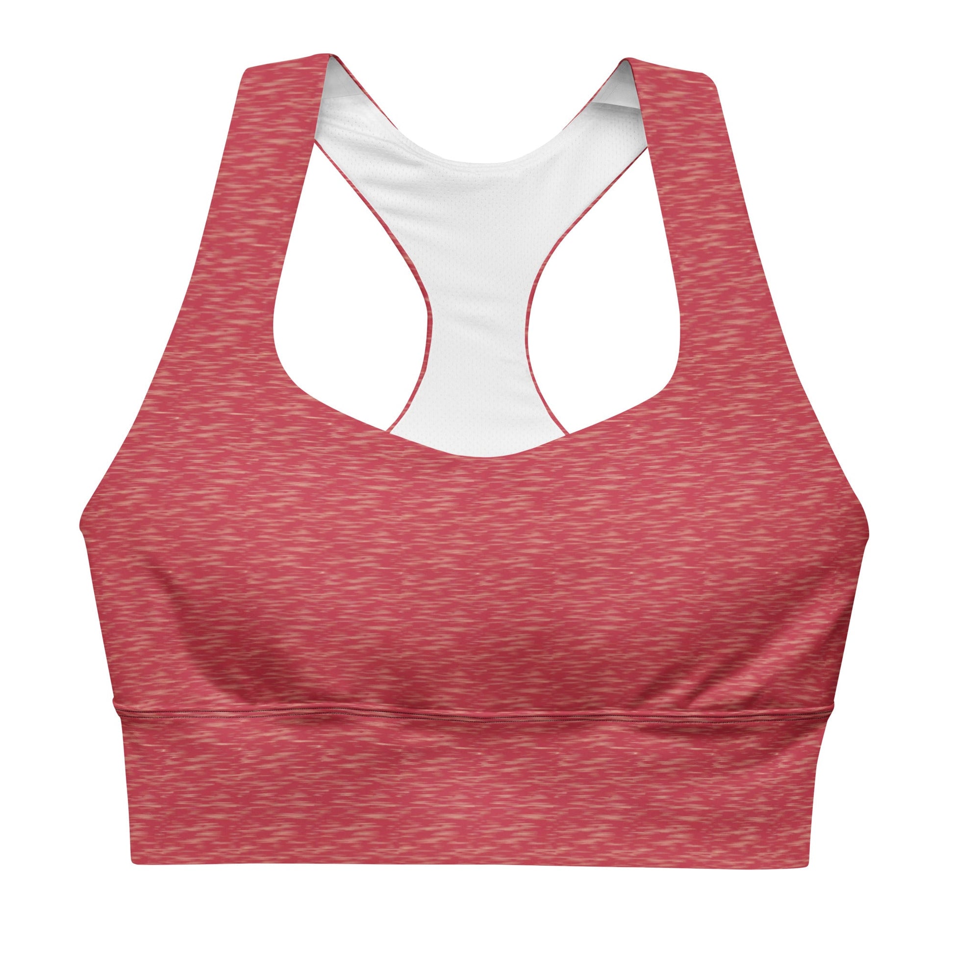 FHFE Red Marl Performance Longline Sports Bra - For Health For Ethics - XS