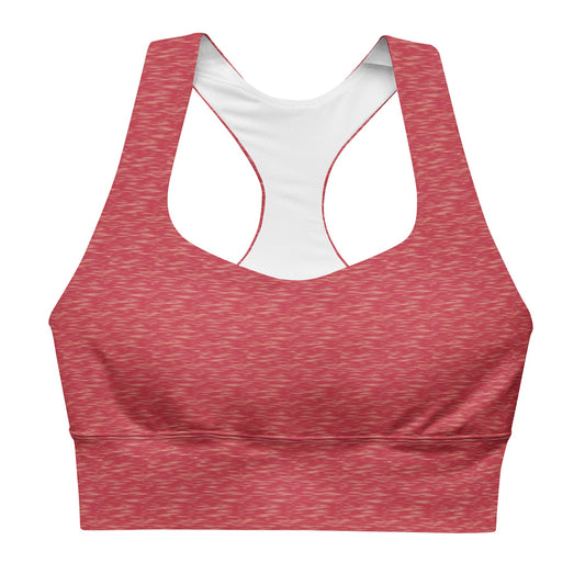 FHFE Red Marl Performance Longline Sports Bra - For Health For Ethics - XS