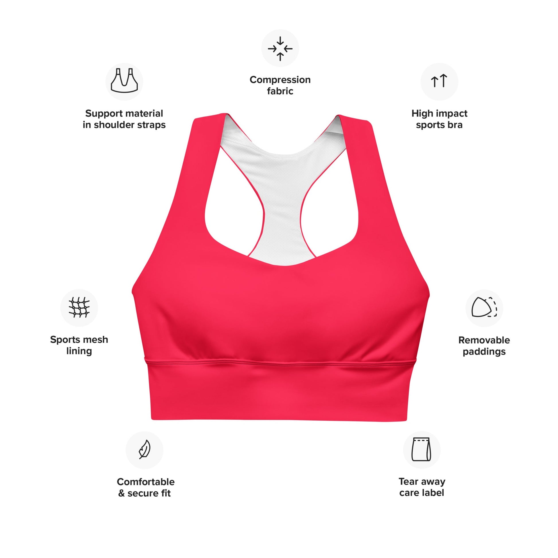 FHFE Rescue Ruby Performance Longline Sports Bra - For Health For Ethics - XS