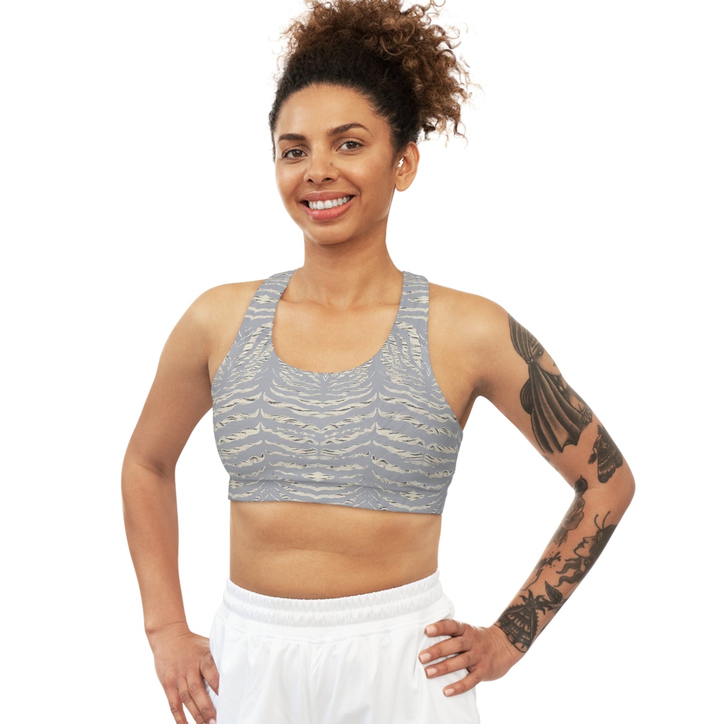 FHFE White Tiger Performance Bra - For Health For Ethics - XS