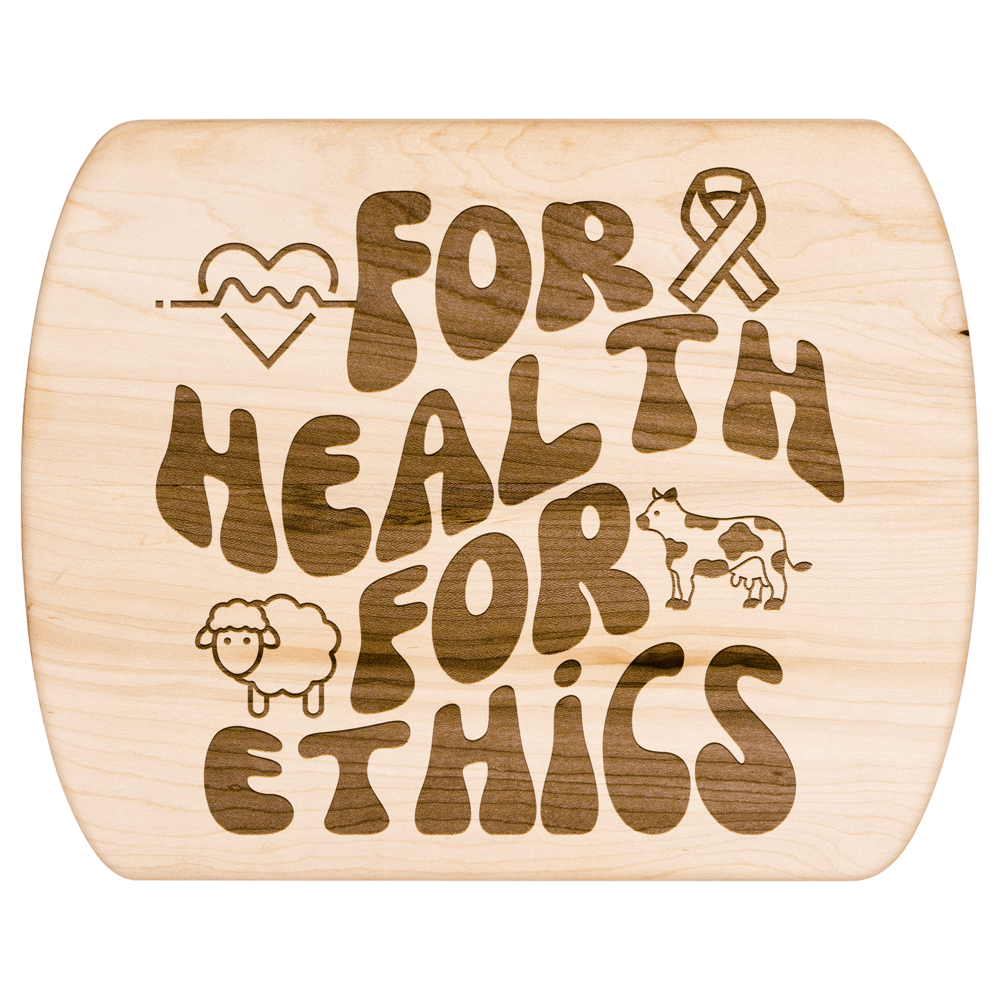 For Health For Ethics Retro Cutting Board - For Health For Ethics - Small