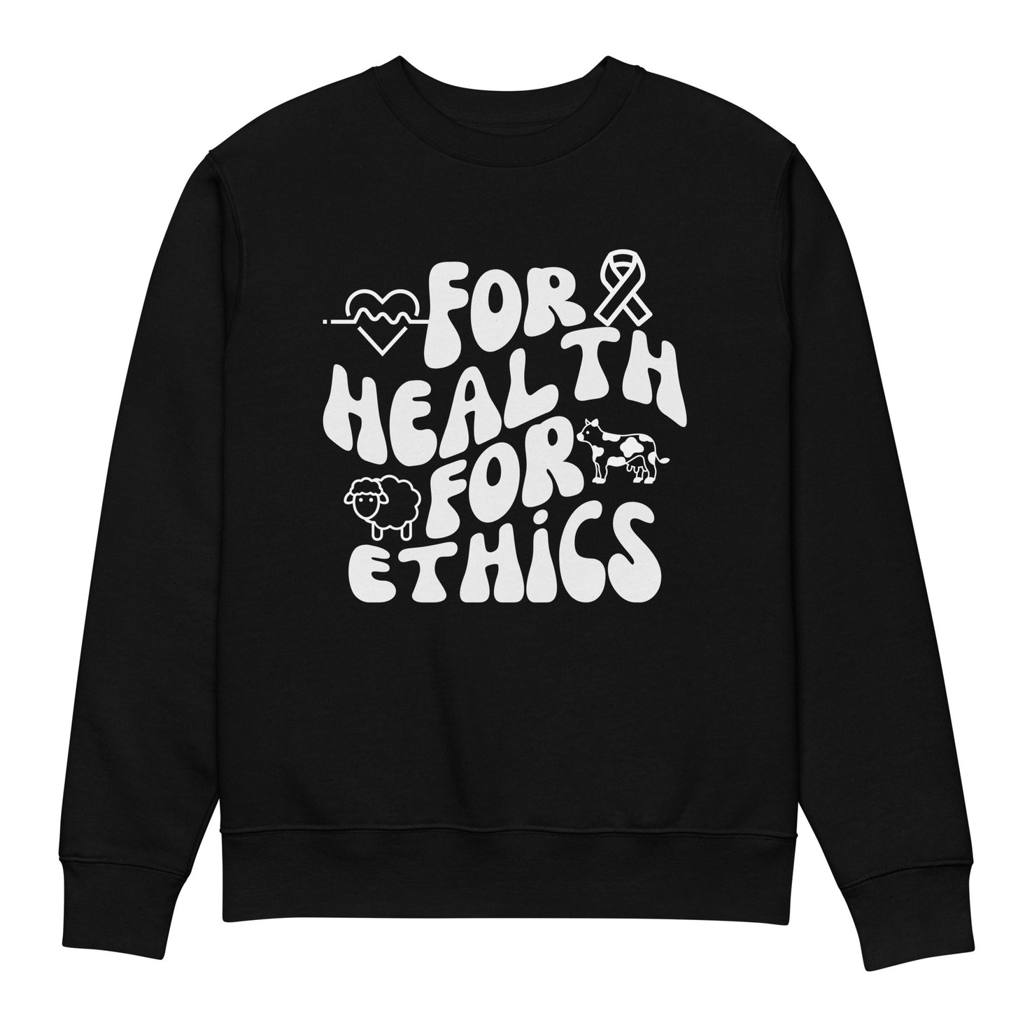 For Health For Ethics Retro Sweatshirt - For Health For Ethics - Black