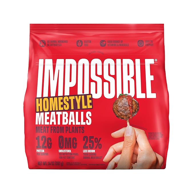 Impossible™ Meatballs Meat From Plants, Homestyle, Frozen, 14 oz - For Health For Ethics - 